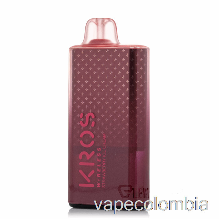 Vape Recargable Kros Wireless 9000 Desechable Helado De Fresa